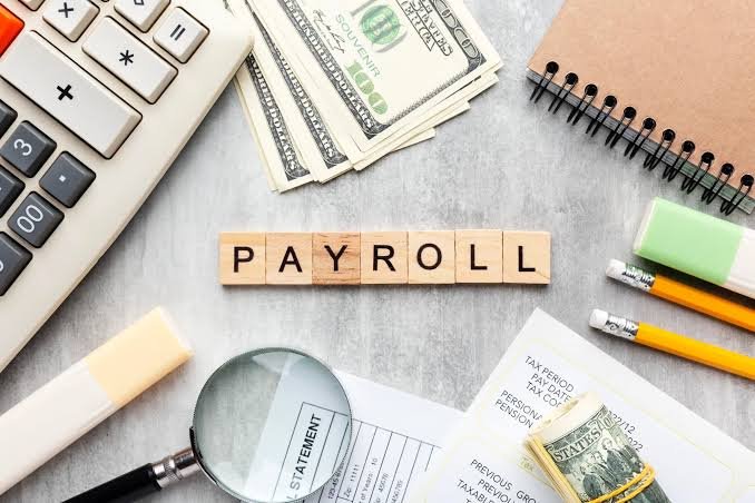 US flag used as a subtle payroll visual