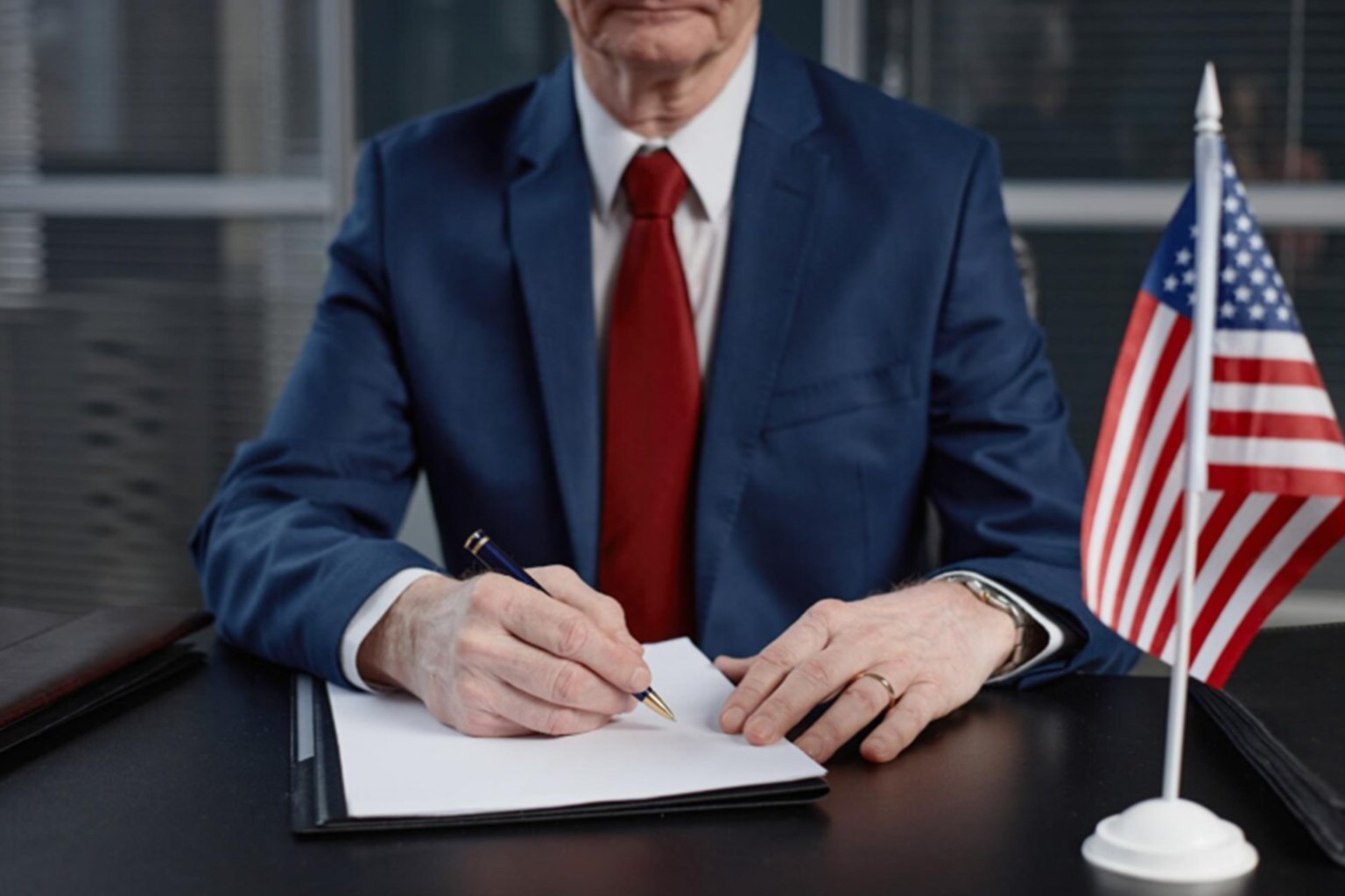 US flag used as a subtle business services visual